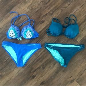 Bundle of 2 Shade & Shore push-up  Bikinis 34C / L